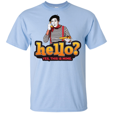 “Hello? Yes, this is Mime.” Kids Cotton T-Shirt