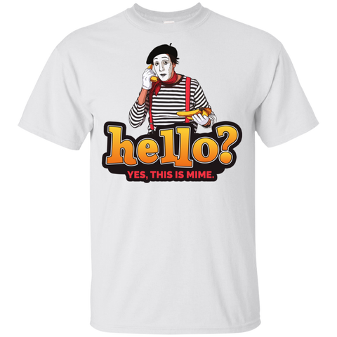 “Hello? Yes, this is Mime.” Kids Cotton T-Shirt